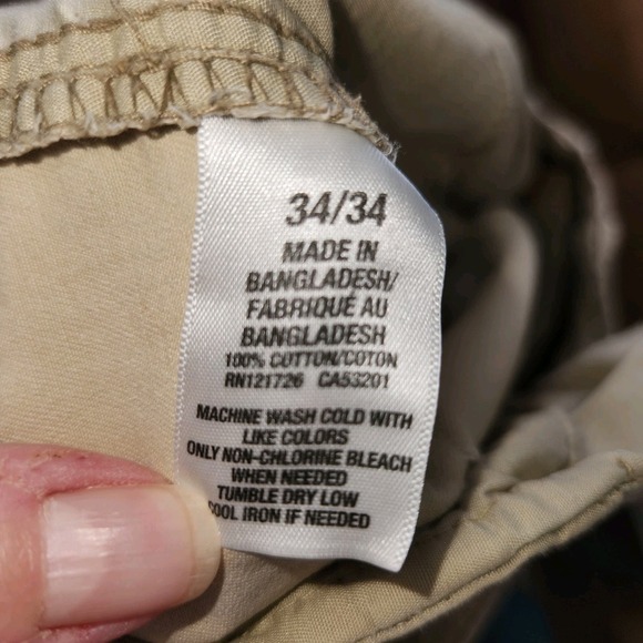 Aeropostale Slim Fit Khaki Chinos - Men's 34- Small Flaw - Picture 4 of 9